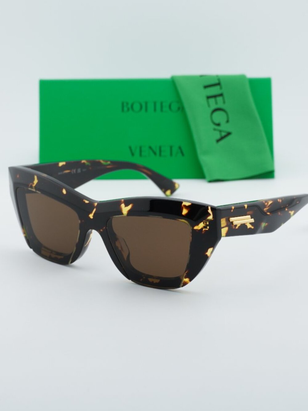 Bottega Veneta BV1218S 002 Cat Eye Sunglasses - Havana / Brown